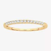 Diamond Accent Natural White 10K Gold Wedding Band