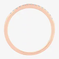 Diamond Accent Natural White 10K Rose Gold Wedding Band