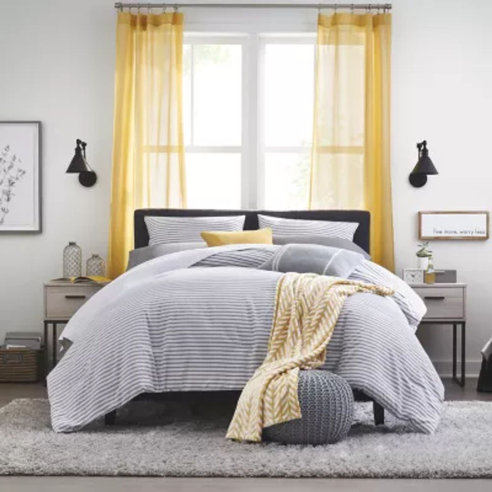 Home Expressions Intellifresh™ Antimicrobial Treated Heathered Stripe Reversible Comforter Set