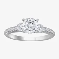 H-I / Si1) Womens 1 1/ CT. T.W. Lab Grown White Diamond 14K Gold Round Engagement Ring