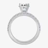 (H-I / SI2-I1) Womens 2  CT. T.W. Lab Grown White Diamond 10K or 14K Gold Round Solitaire Bridal Set