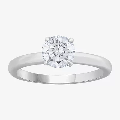 H-I / Si1) Womens 1 CT. Lab Grown White Diamond 14K Gold Round Solitaire Engagement Ring