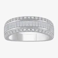 (H-I / Si1) 4.5MM 1 1/10 CT. T.W.  Lab Grown White Diamond 14K Gold Anniversary Wedding Band