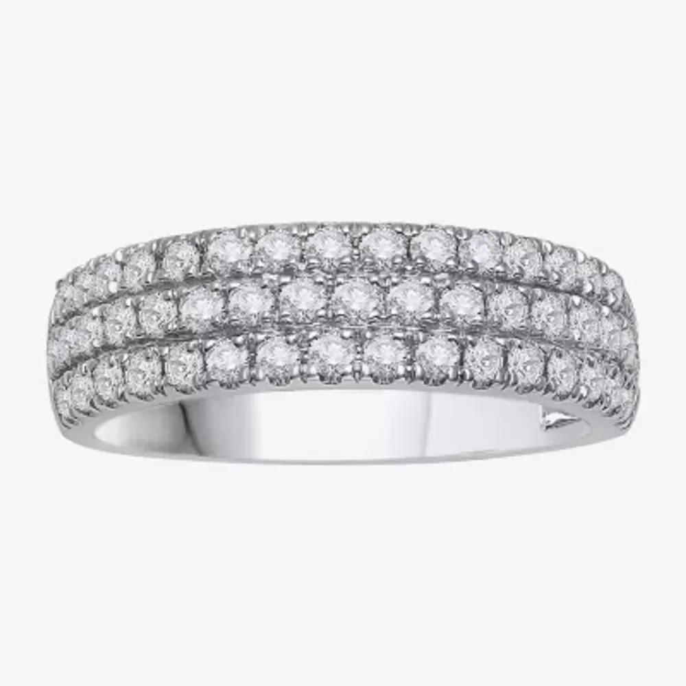 (H-I / Si1) 4MM 1 CT. T.W. Lab Grown White Diamond 14K Gold Anniversary Wedding Band