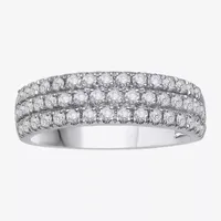 (H-I / Si1) 4MM 1 CT. T.W. Lab Grown White Diamond 14K Gold Anniversary Wedding Band