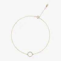 14K Gold Inch Solid Cable Ankle Bracelet