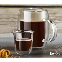 Joyjolt Javaah Double Wall Insulated Glasses - 2 Oz - Set Of 4 Espresso Cup