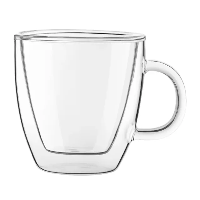 Pila Double Walled Espresso Glass Cups - 3 oz - Set of 2, 3 oz