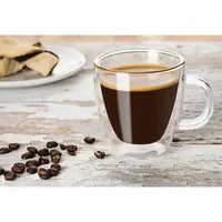 JoyJolt Pila Double Walled Espresso Glass - 3 oz - Set of 4, Clear