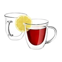 Joyjolt Serene Double Wall Insulated Glass Coffee Mug