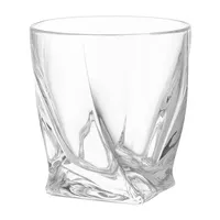 Joyjolt Atlas Crystal Whiskey Glasses - 10.8 Oz - Set Of 2 Double Old Fashioned