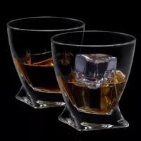 Joyjolt Atlas Crystal Whiskey Glasses - 10.8 Oz - Set Of 2 Double Old Fashioned