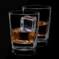 Joyjolt Carina Crystal Whiskey Glasses - 8.4 Oz - Set Of 2 Double Old Fashioned