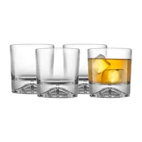 Joyjolt Swish Tumblers - 10 Oz - Set Of 4 Double Old Fashioned