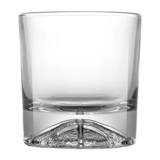 JoyJolt Set of (2) 7.4oz Windsor Double Old Fashioned Tumblers ,Clear