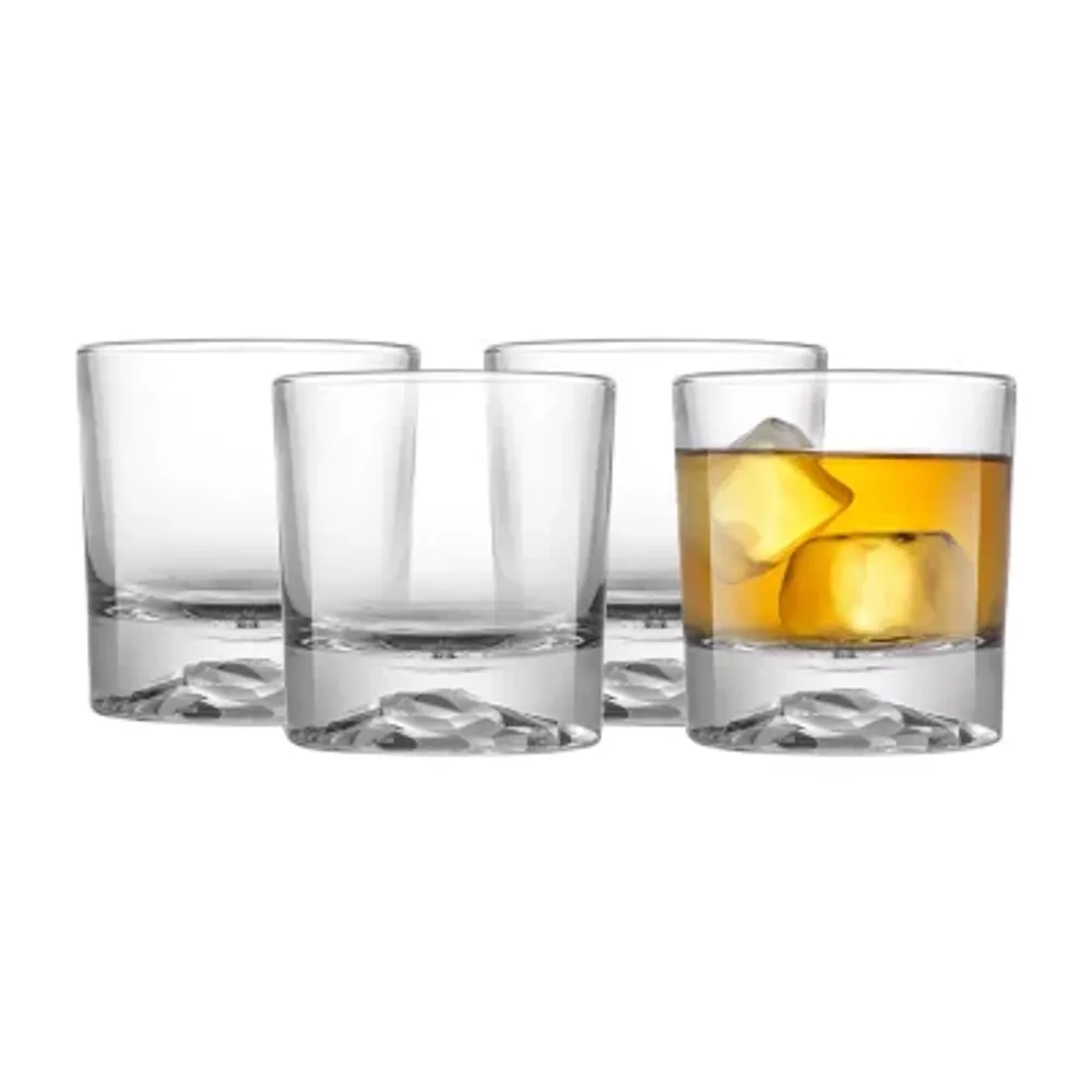 Joyjolt Radiant Tumblers - 10 Oz - Set Of 4 Double Old Fashioned