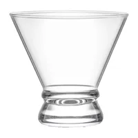 Joyjolt Afina Crystal Stemless - 8 Oz - Set Of 8 Martini Glass