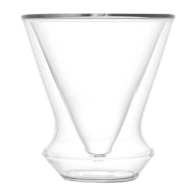 JoyJolt Cosmo Double Wall Stemless Champagne Flutes Glasses - 5 oz