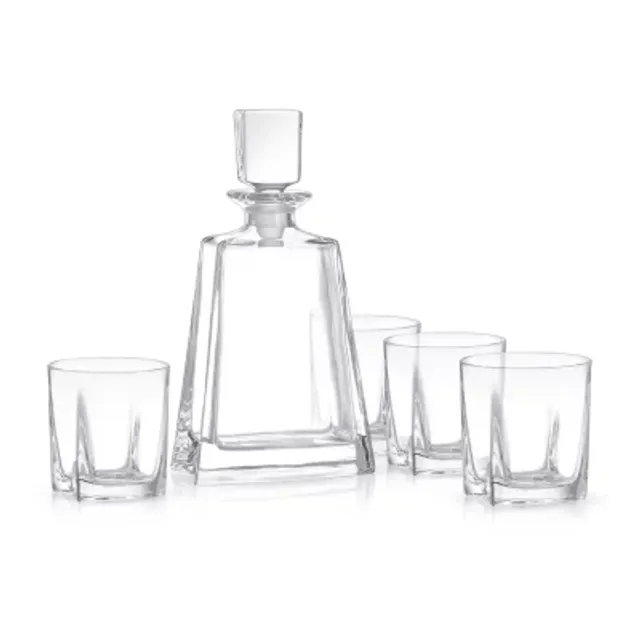 Joyjolt Revere Triangle Crystal Whiskey Glasses - 11 Oz - Set Of 2 Double  Old Fashioned