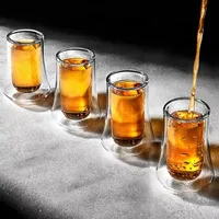 Joyjolt Cosmo Double Wall - 2 Oz - Set Of 4 Shot Glass