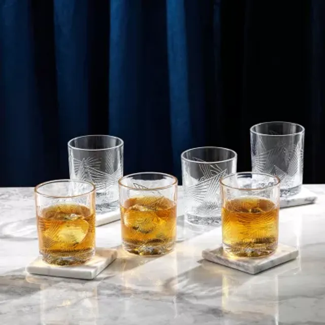 JoyJolt Cosmo Double Walled Whiskey Glasses - Set of 4 Double Wall Tumbler  - 10 oz