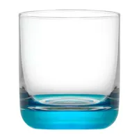 Joyjolt Hue Colored Whiskey Glass Tumbler - 10 Oz - Set Of 6 Double Old Fashioned