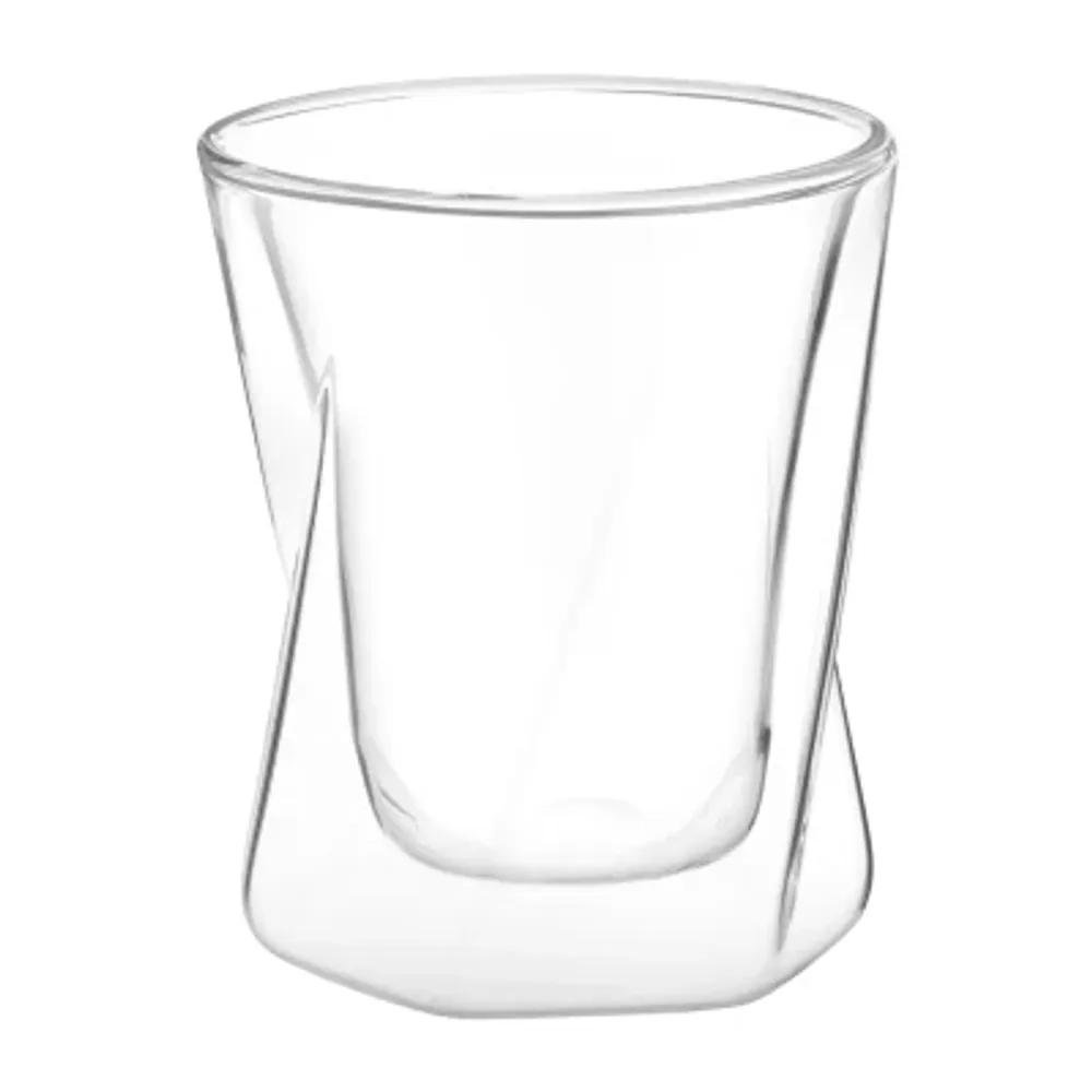 Joyjolt Lacey Wall Whiskey Glasses - 10 Oz - Set Of 2 Double Old Fashioned