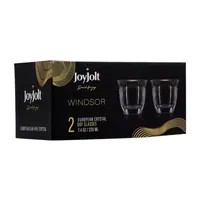 Joyjolt Windsor Tumblers - 7.4 Oz- Set Of 2 Double Old Fashioned