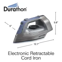 Hamilton Beach Durathon Electronic Retractable Cord Iron