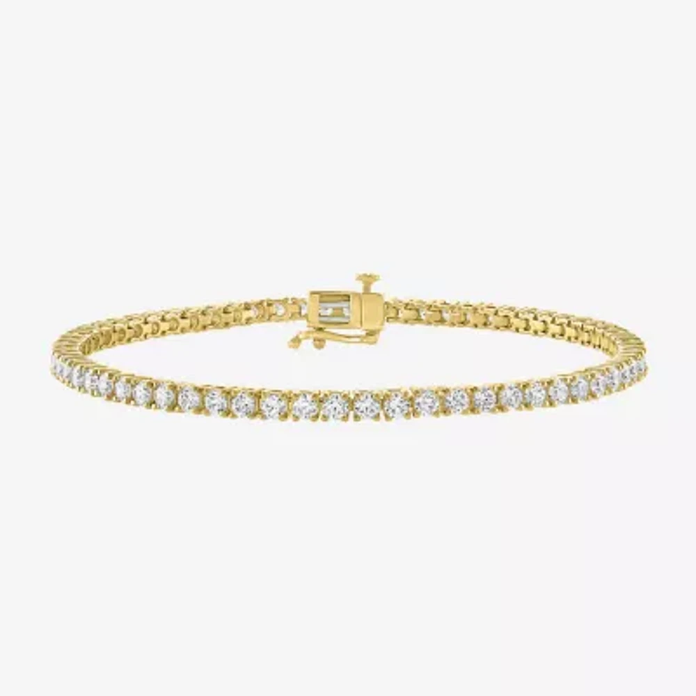 Diamond Addiction (G-H / SI2-I1) 4 CT. T.W. Lab Grown White Diamond 14K White or Yellow Gold 7.25 Inch Tennis Bracelet