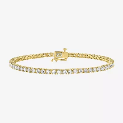 Diamond Addiction (G-H / SI2-I1) 4 CT. T.W. Lab Grown White Diamond 14K White or Yellow Gold 7.25 Inch Tennis Bracelet