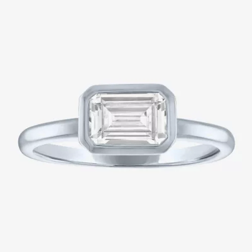 Diamond Addiction (G-H / Si2-I1) Womens 1 CT. T.W. Lab Grown White 14K Gold Solitaire Cocktail Ring