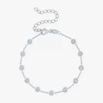 Diamond Addiction (G-H / Si2-I1) Sterling Silver 8 Inch Cable Round Chain Bracelet