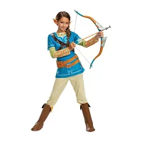 Little & Big  Girls Link Breath Of The Wild Deluxe Zelda Costume Set