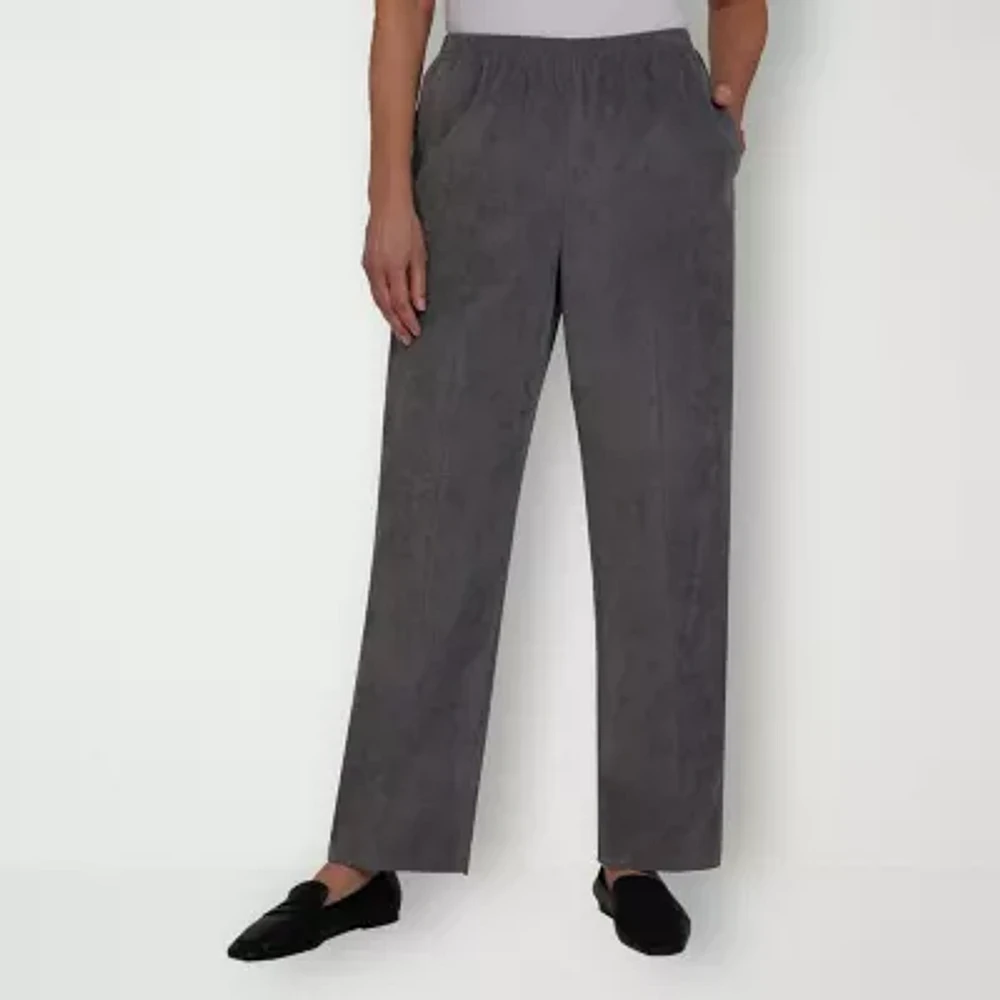 Alfred Dunner Classics Womens Mid Rise Straight Corduroy Pant