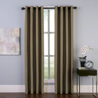 CHF Malta Light-Filtering Grommet Top Single Curtain Panel