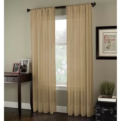 CHF Soho Sheer Rod Pocket Back Tab Single Curtain Panel