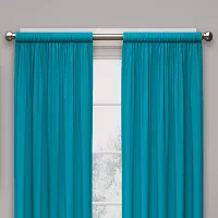 Eclipse Kids Microfiber Blackout Rod Pocket Single Curtain Panel