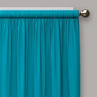 Eclipse Kids Microfiber Blackout Rod Pocket Single Curtain Panel