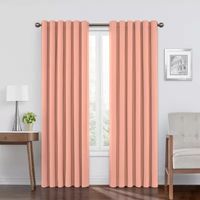 Eclipse Bradley Absolute Zero Velvet Back Tab 100% Blackout Single Curtain Panel