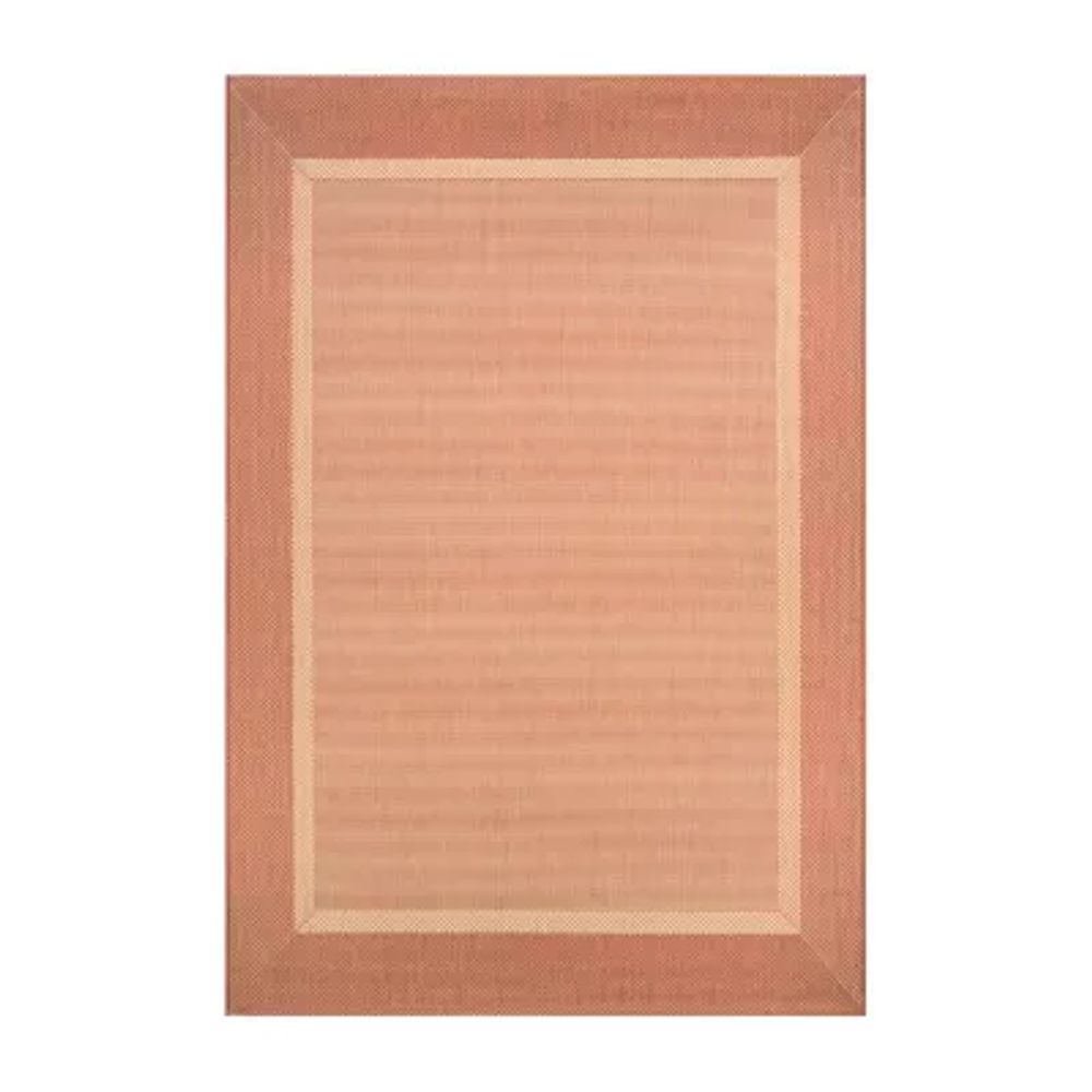 Couristan Stria Texture Bordered Indoor Outdoor Rectangular Area Rug