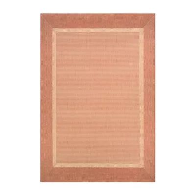 Couristan Stria Texture Bordered Indoor Outdoor Rectangular Area Rug