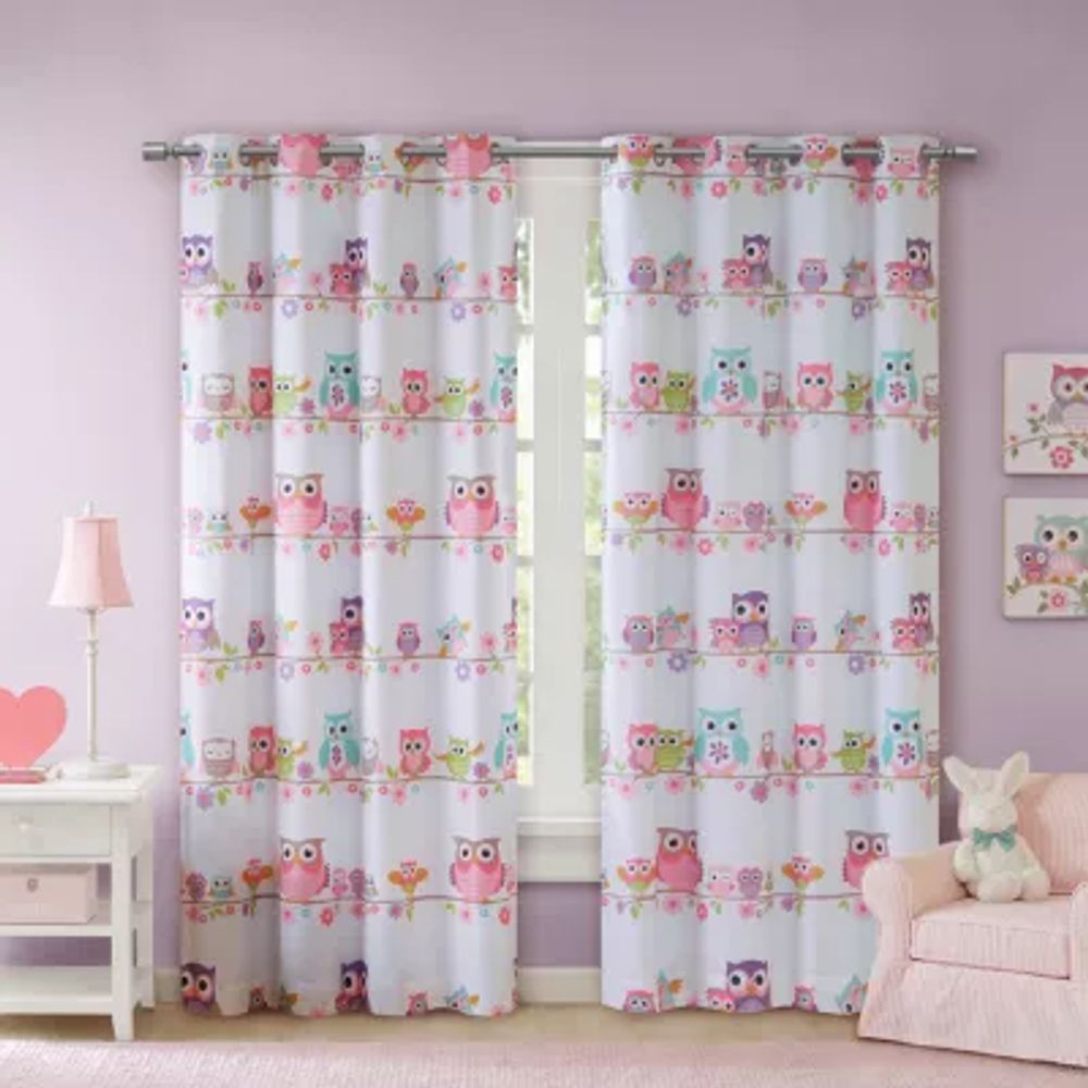 Mi Zone Kids Noctural Novelty Energy Saving Blackout Grommet Top Single Curtain Panel