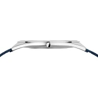 Bering Womens Blue Stainless Steel Bracelet Watch 17039-307