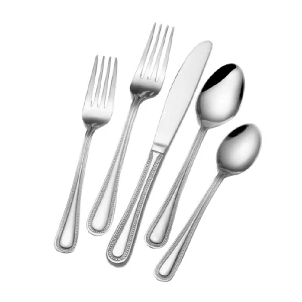 Pfaltzgraff Pearl 42-pc. Flatware Set + Caddy