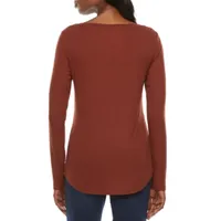 a.n.a Womens Long Sleeve Henley Shirt