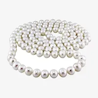 Womens White Cultured Freshwater Pearl Strand Necklace
