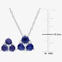 Lab Created Blue Sapphire Sterling Silver 2-pc. Jewelry Set