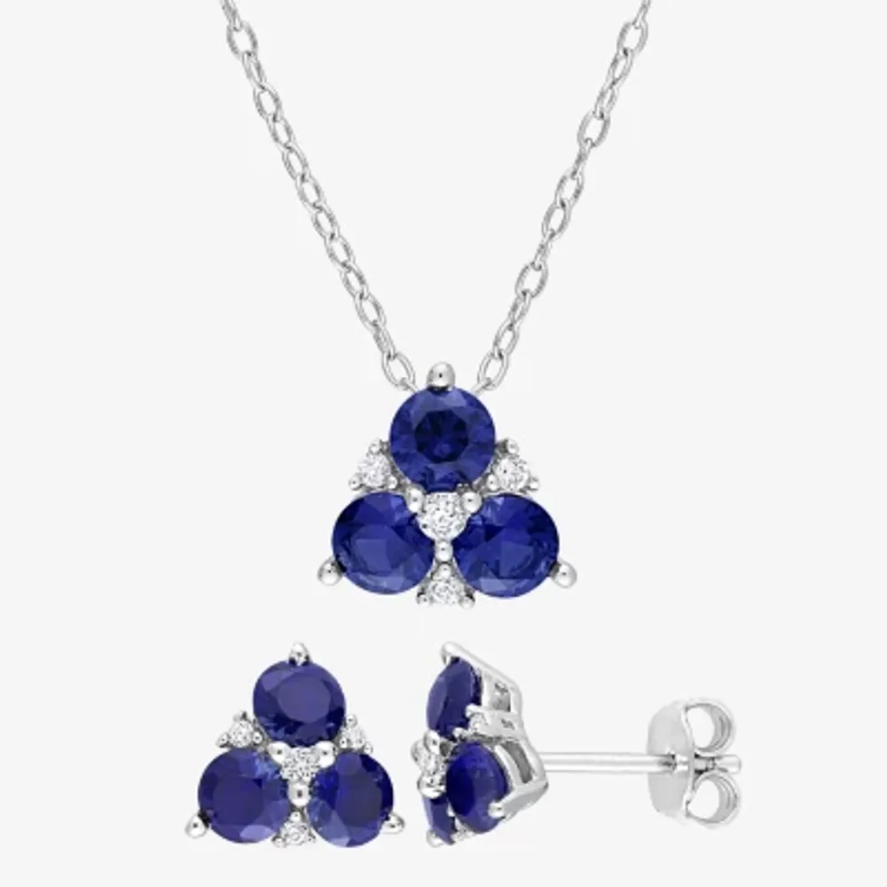Lab Created Blue Sapphire Sterling Silver 2-pc. Jewelry Set