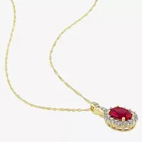 Lab Created Red Ruby 14K Gold 2-pc. Jewelry Set